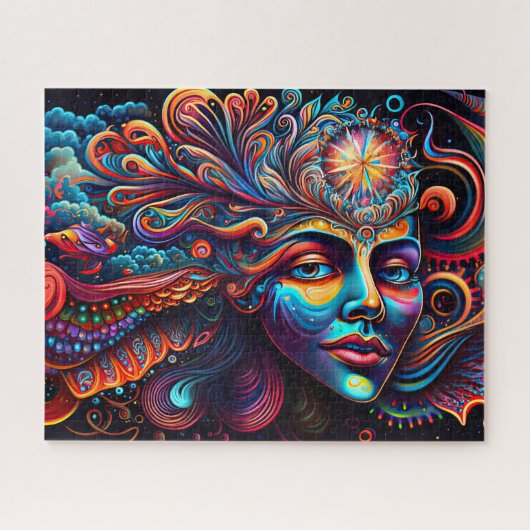 Colorful Abstract Psychedelic Metaphysical Spirit Legpuzzel (Horizontaal)
