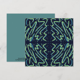 Colorful Abstract Psychedelic Stringy Pointed Art Kaart