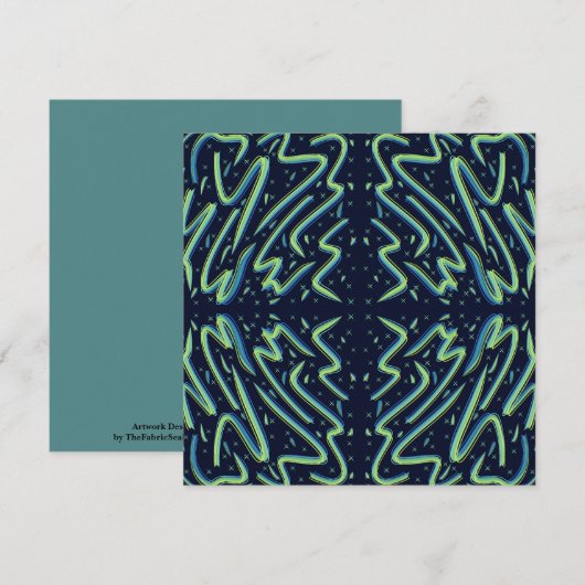 Colorful Abstract Psychedelic Stringy Pointed Art Kaart (Voorkant / Achterkant)