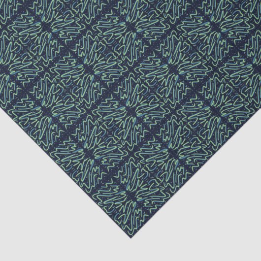 Colorful Abstract Psychedelic Stringy Pointed Art Tissuepapier (Detail)