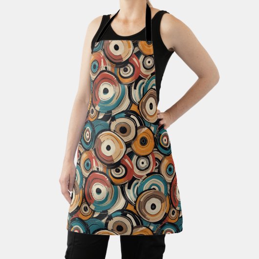 Colorful Abstract Records Apron Schort (Insitu)