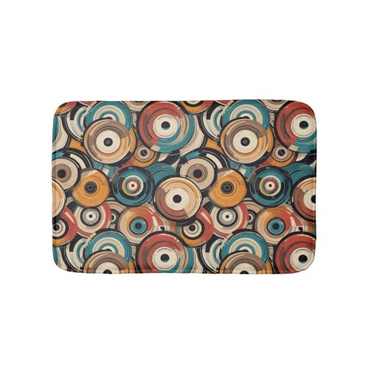 Colorful Abstract Records Bath Mat (Voorkant)