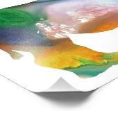 Colorful abstract Rhinoceros silhouette Foto Afdruk (Hoek)