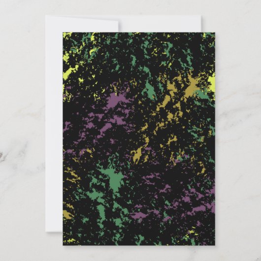 Colorful abstract rustic chic Wedding Invitation Kaart (Achterkant)