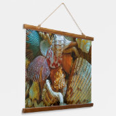 Colorful Abstract Seashells Hangend Wandkleed (Gebogen)