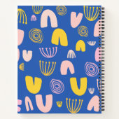 Colorful Abstract Shapes Collage Blue Sketchbook Notitieboek (Achterkant)