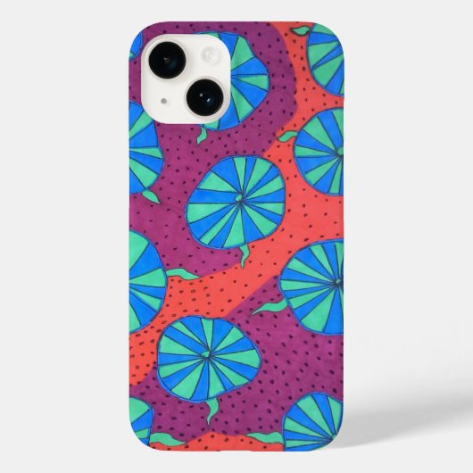 Colorful Abstract Shapes iPhone Case (Achterkant)