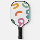 Colorful Abstract Shapes Pattern Pickleball Paddle (Voorkant)