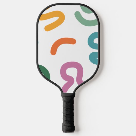 Colorful Abstract Shapes Pattern Pickleball Paddle (Voorkant)