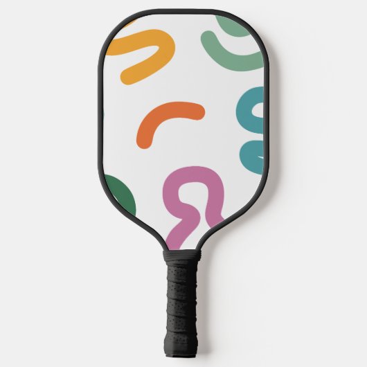Colorful Abstract Shapes Pattern Pickleball Paddle (Achterkant)