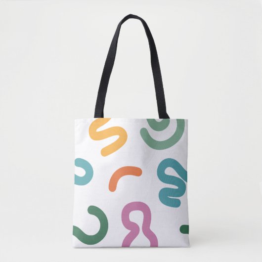 Colorful Abstract Shapes Pattern Tote Bag (Voorkant)