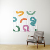 Colorful Abstract Shapes Pattern Wandkleed (In Situ (horizontaal))