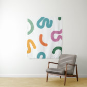 Colorful Abstract Shapes Pattern Wandkleed (In situ)
