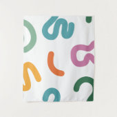 Colorful Abstract Shapes Pattern Wandkleed (Voorkant)