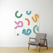 Colorful Abstract Shapes Pattern Wandkleed (In Situ (horizontaal))