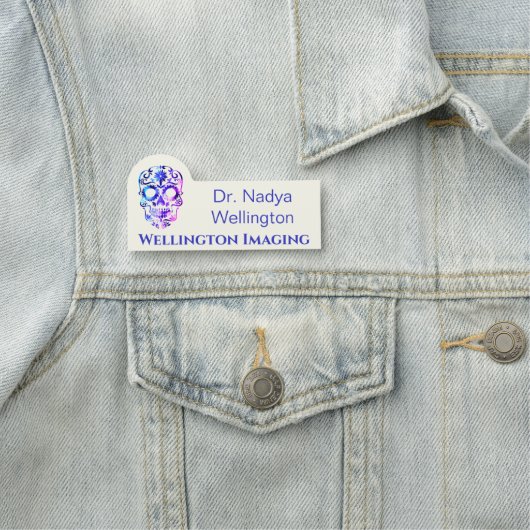 Colorful Abstract Skull Imaging Naamplaatje (In situ)