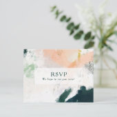 Colorful Abstract Song Request RSVP Briefkaart (Staand voorkant)