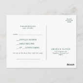 Colorful Abstract Song Request RSVP Briefkaart (Achterkant)