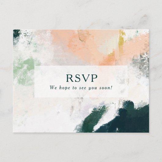 Colorful Abstract Song Request RSVP Briefkaart (Voorkant)