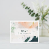 Colorful Abstract Song Request RSVP Briefkaart (Staand voorkant)