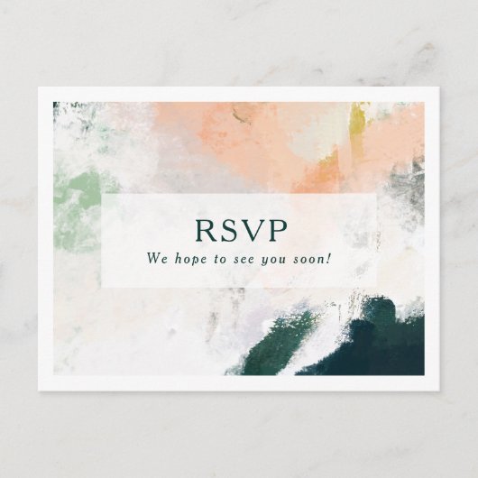 Colorful Abstract Song Request RSVP Briefkaart (Voorkant)