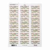 Colorful Abstract Squares Geometric Pattern Etiket (Full Sheet)