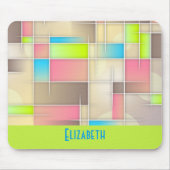 Colorful Abstract Squares Geometric Pattern Muismat (Voorkant)
