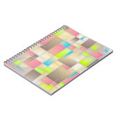 Colorful Abstract Squares Geometric Pattern Notitieboek (Linkerzijde)