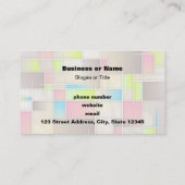 Colorful Abstract Squares Geometric Pattern Visitekaartje (Achterkant)