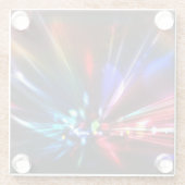 Colorful Abstract Starburst Explosion Glazen Onderzetter (Achterkant)