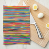 Colorful abstract stripes design theedoek (Quarter Fold)