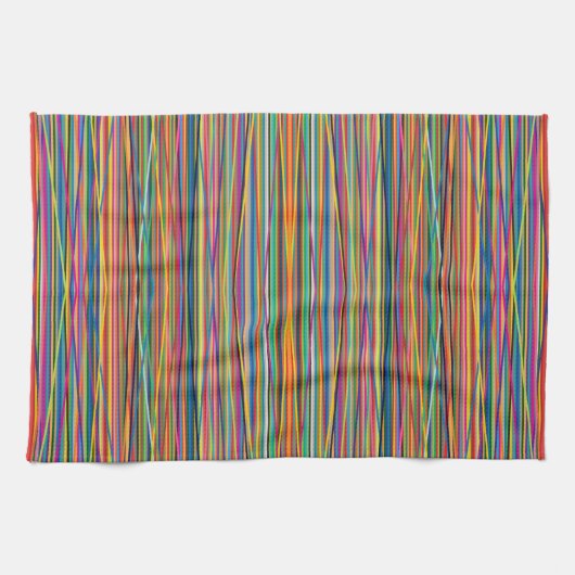 Colorful abstract stripes design theedoek (Horizontaal)