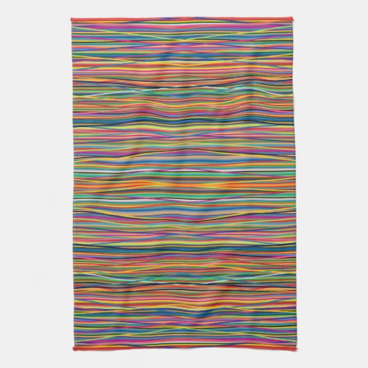 Colorful abstract stripes design theedoek (Verticaal)