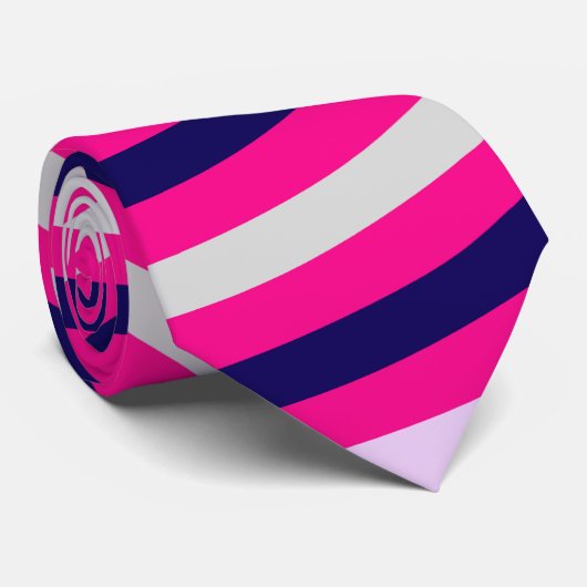 Colorful Abstract Stripes-patroon Stropdas (Opgerold)