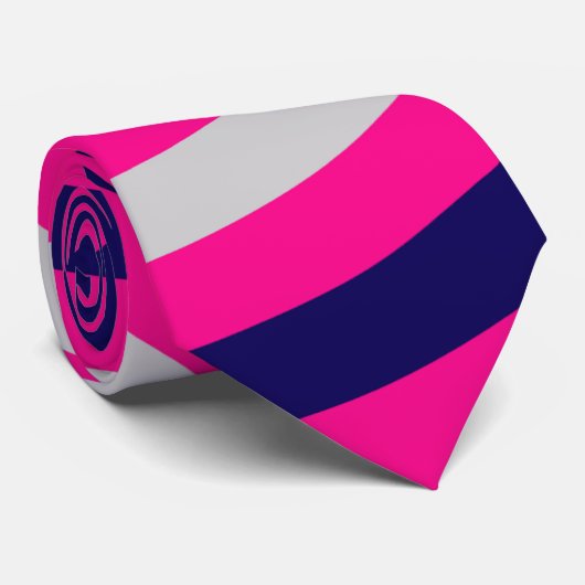 Colorful Abstract Stripes-patroon Stropdas (Opgerold)