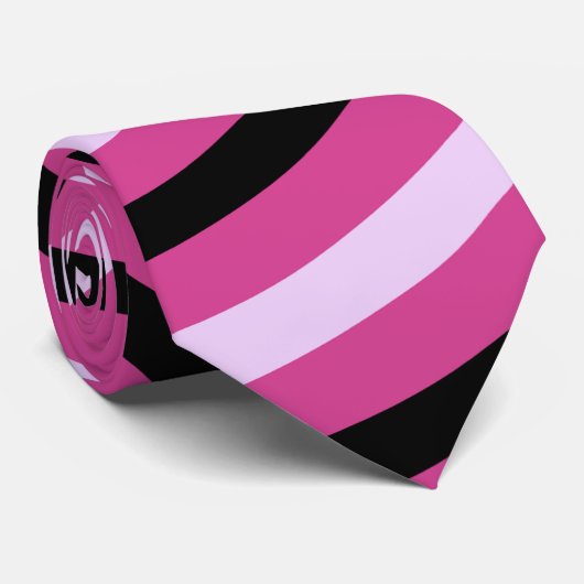 Colorful Abstract Stripes-patroon Stropdas (Opgerold)