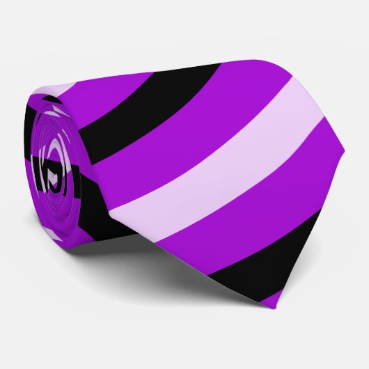 Colorful Abstract Stripes-patroon Stropdas (Opgerold)