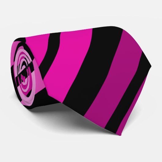 Colorful Abstract Stripes-patroon Stropdas (Opgerold)