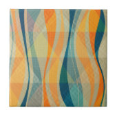 Colorful Abstract Stripes-patroon Tegeltje (Voorkant)
