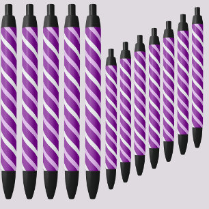 Colorful Abstract Stripes-patroon Zwarte Inkt Pen