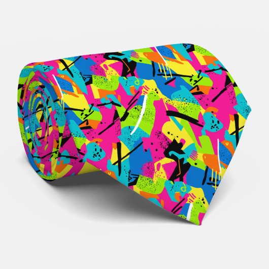 Colorful abstract  stropdas (Opgerold)