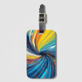 Colorful Abstract Swirl Bagagelabel (Voorkant (verticaal))