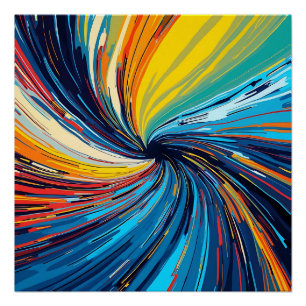 Colorful Abstract Swirl Perfect Poster