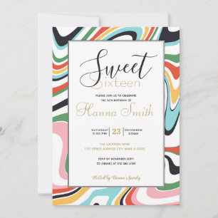 Colorful Abstract Swirl Retro Patroon