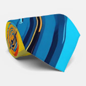 Colorful Abstract Swirl Stropdas (Opgerold)