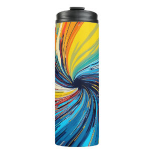 Colorful Abstract Swirl Thermosbeker