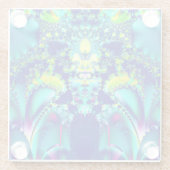 Colorful Abstract Symmetrical Fractal Art Glazen Onderzetter (Achterkant)