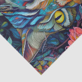 Colorful Abstract Tabby Cat Tissuepapier (Detail)