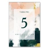 Colorful Abstract tabelnummer Kaart (Achterkant)