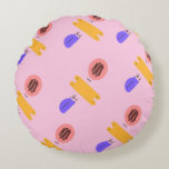 Colorful Abstract Throw Pillow Rond Kussen<br><div class="desc">This colorful abstract throw pillow adds a bold and artistic touch to modern home décor. Featuring a vibrant abstract design and a soft, comfortable feel, it works beautifully as a decorative accent on sofas, couches, or beds. The contemporary abstract style brings energy and personality to living rooms and cozy spaces,...</div>